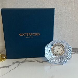 Waterford Crystal Clock with Navy Box